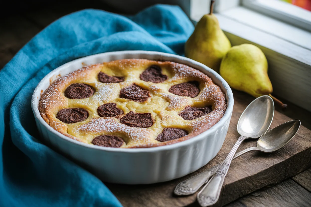 Clafoutis aux Poires et Chocolat : Un D&eacute;lice Irr&eacute;sistible &agrave; Tester