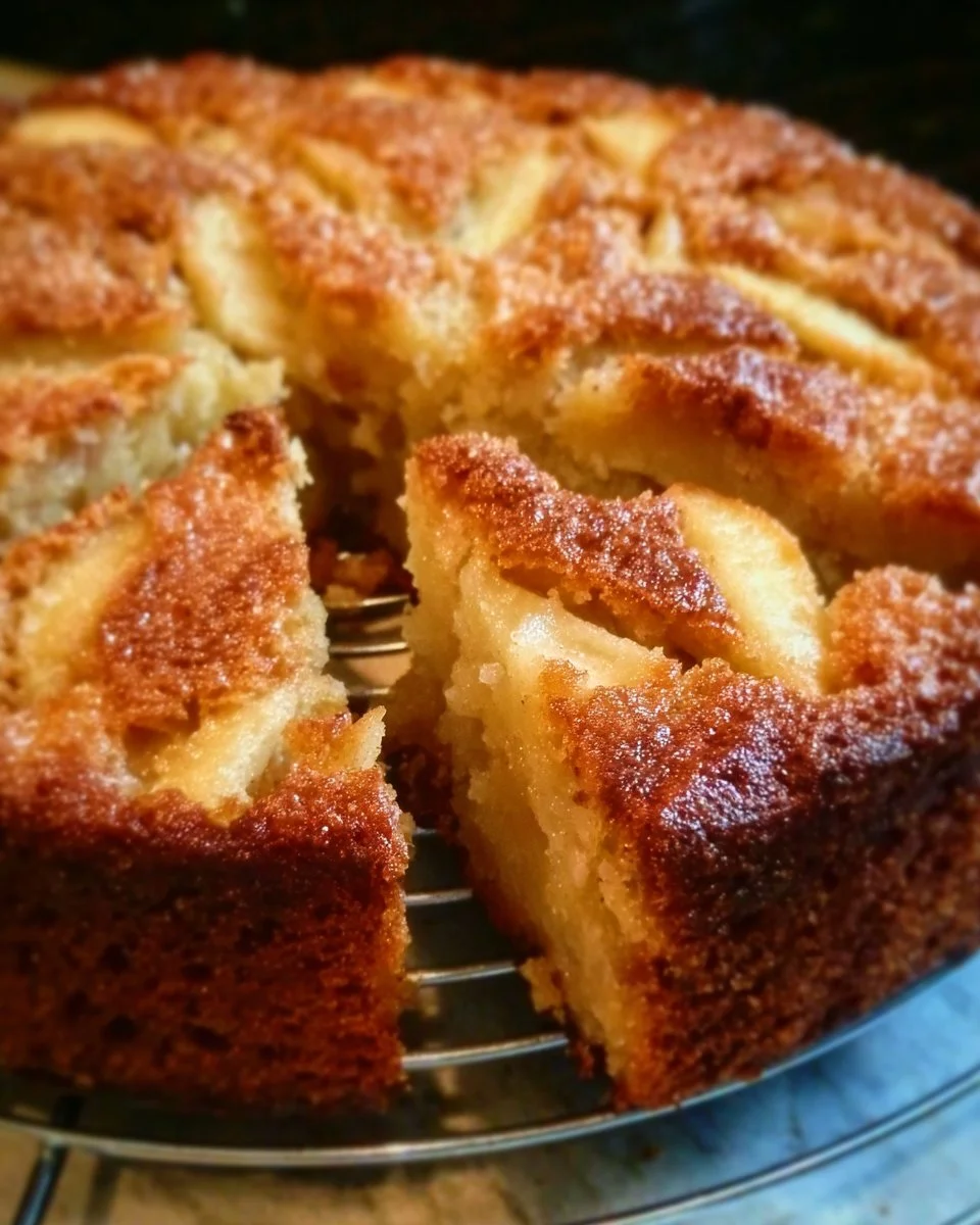 Gâteau aux pommes doux de grand-mère, dessert moelleux aux pommes fraîches
