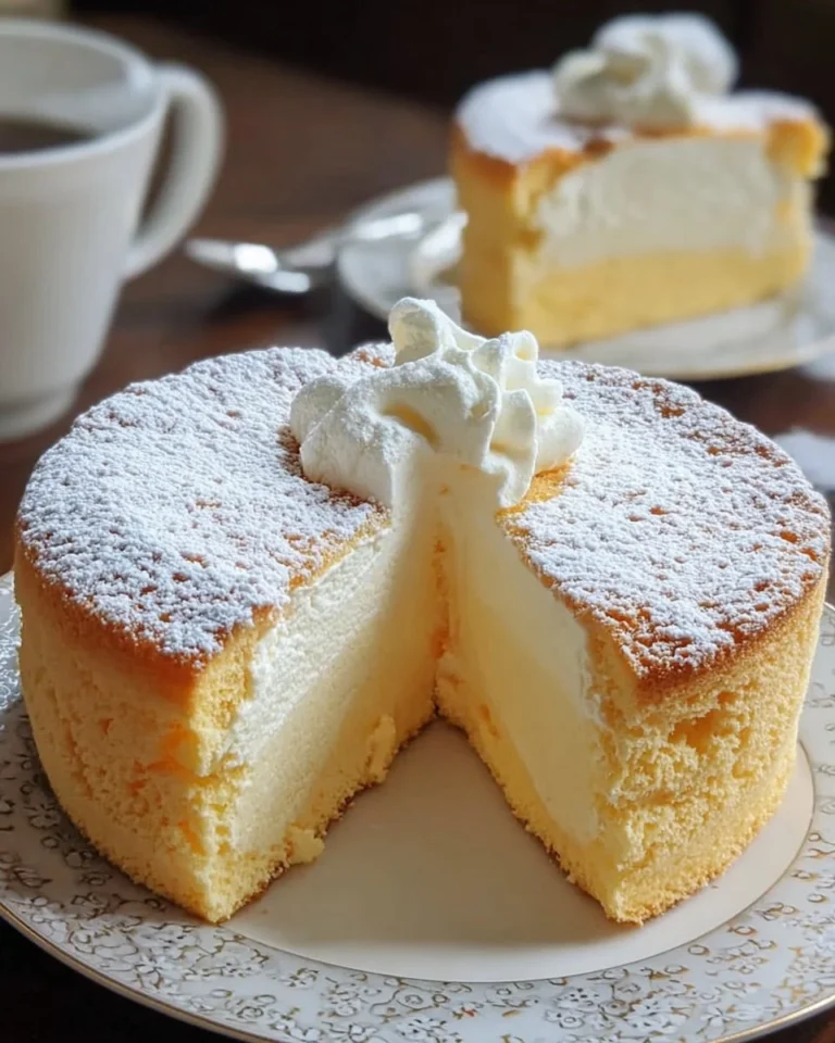 Gâteau Nuage Japonais léger et aérien, idéal pour les gourmands.