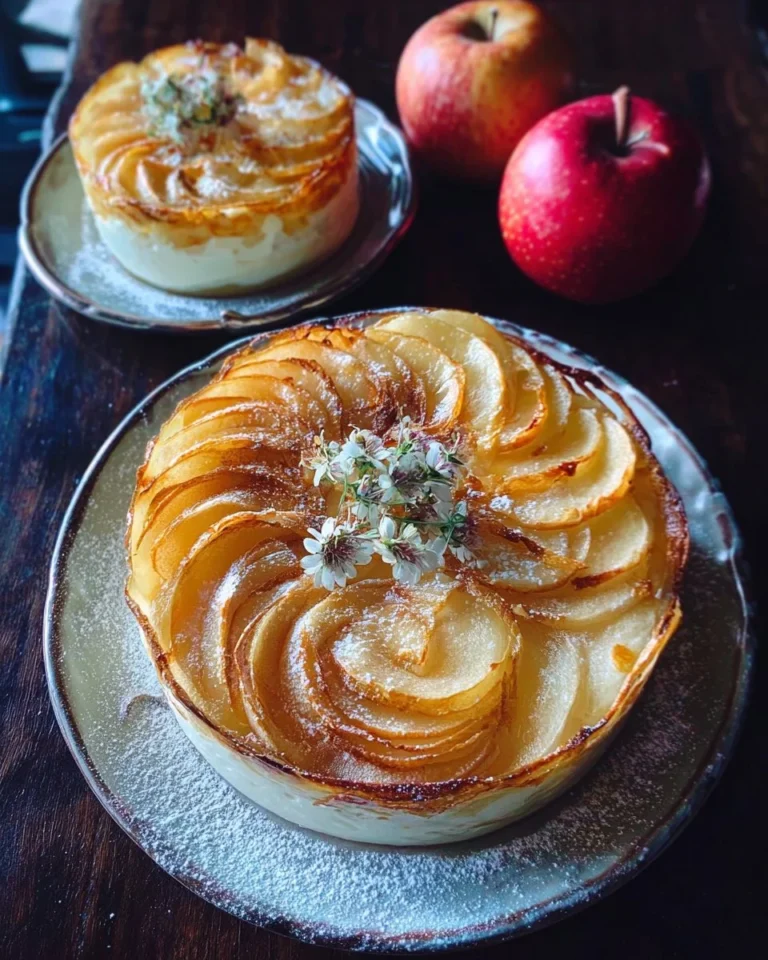Dessert de Pommes Mascarpone crémeux et savoureux sur une assiette