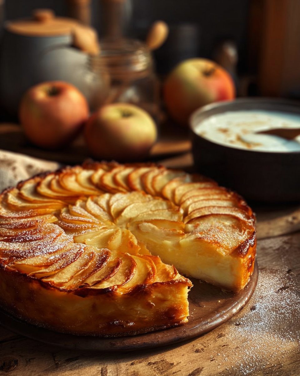 Apple and Yogurt Flan