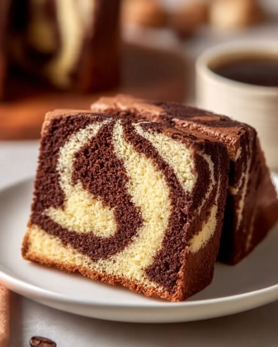 Cake marbré au chocolat moelleux et savoureux