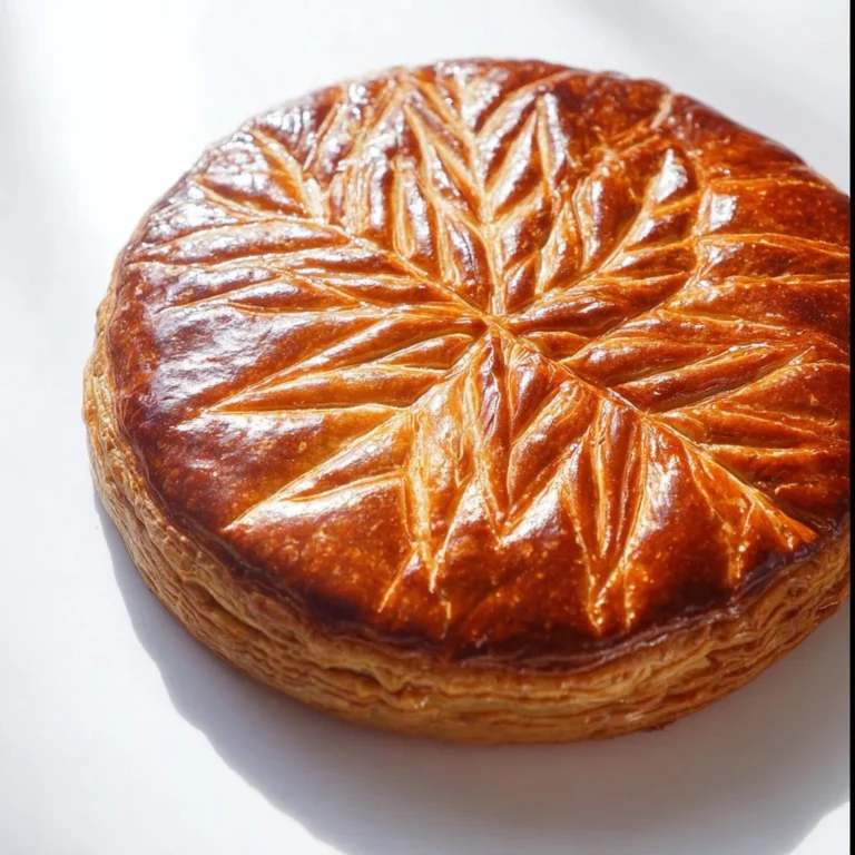 Galette des Rois Frangipane Amande sur une table de fête.