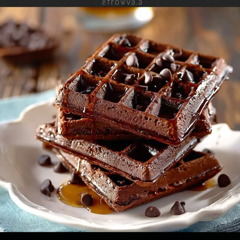 Gaufres au chocolat délicieuses et moelleuses, parfaites pour un dessert.