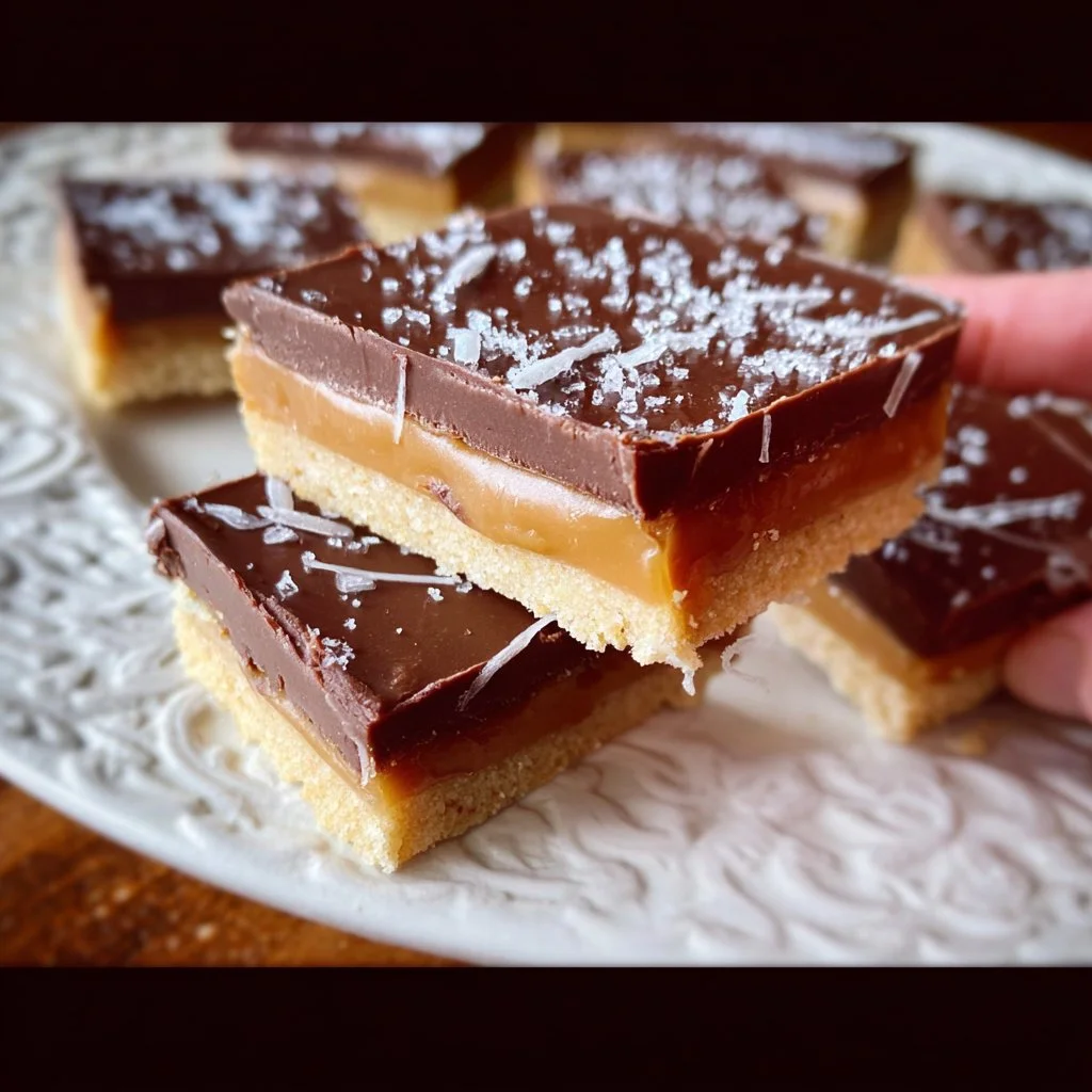 Recette de shortbread des millionnaires avec une texture fondante et savoureuse.