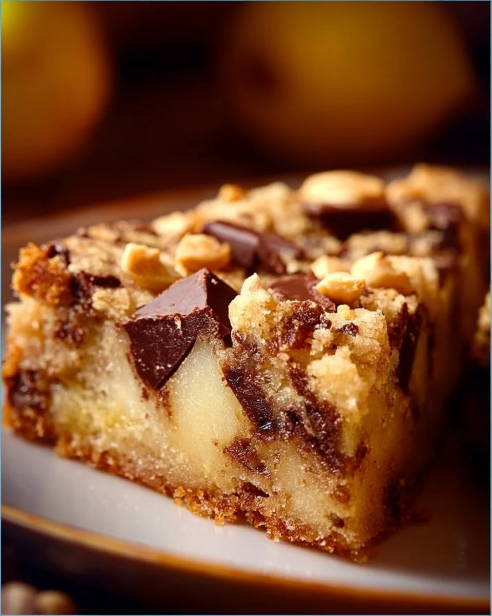 Pear Almond Chocolate Cake topped with chocolate ganache and sliced almonds