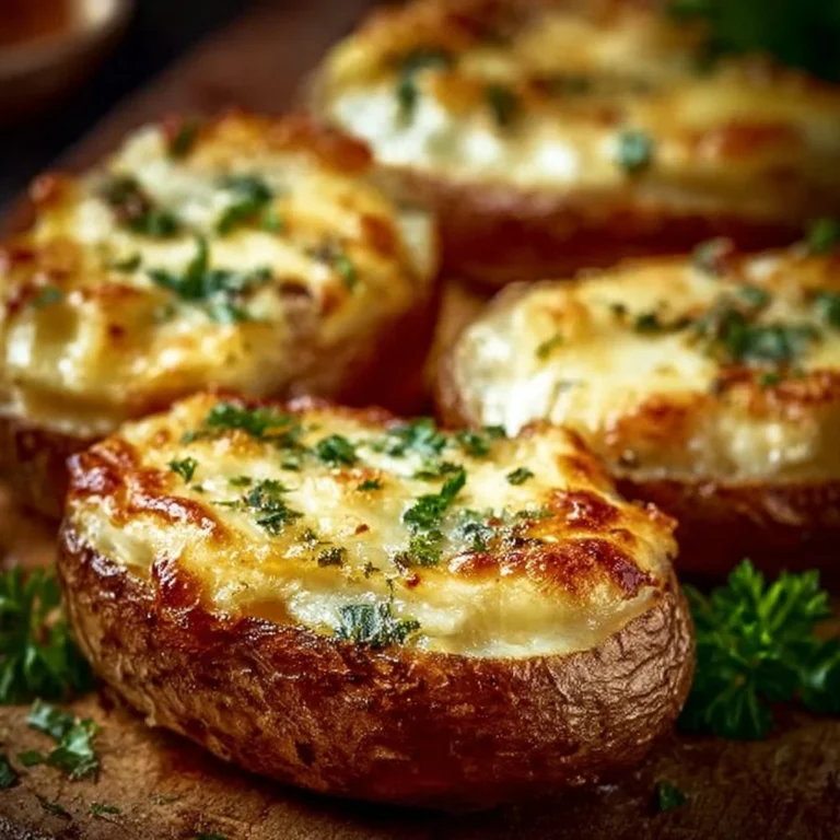 Pommes de terre gratinées au fromage, crémeuses et dorées au four