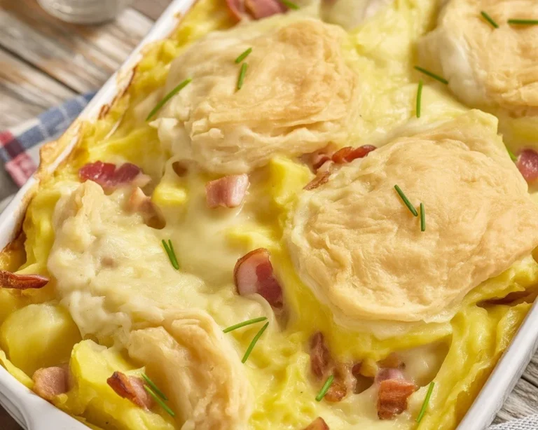 Tartiflette au four avec pommes de terre, reblochon et lardons dans un plat doré.