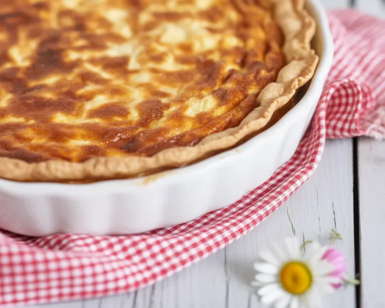 Recette quiche lorraine maison avec lardons, œufs et crème fraîche.