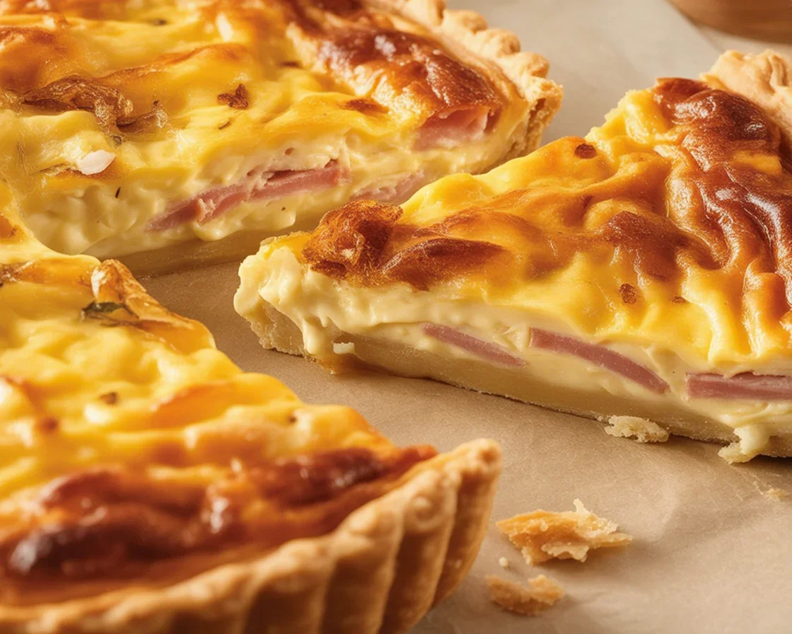 Recette délicieuse de quiche lorraine lardon avec pâte brisée et crème