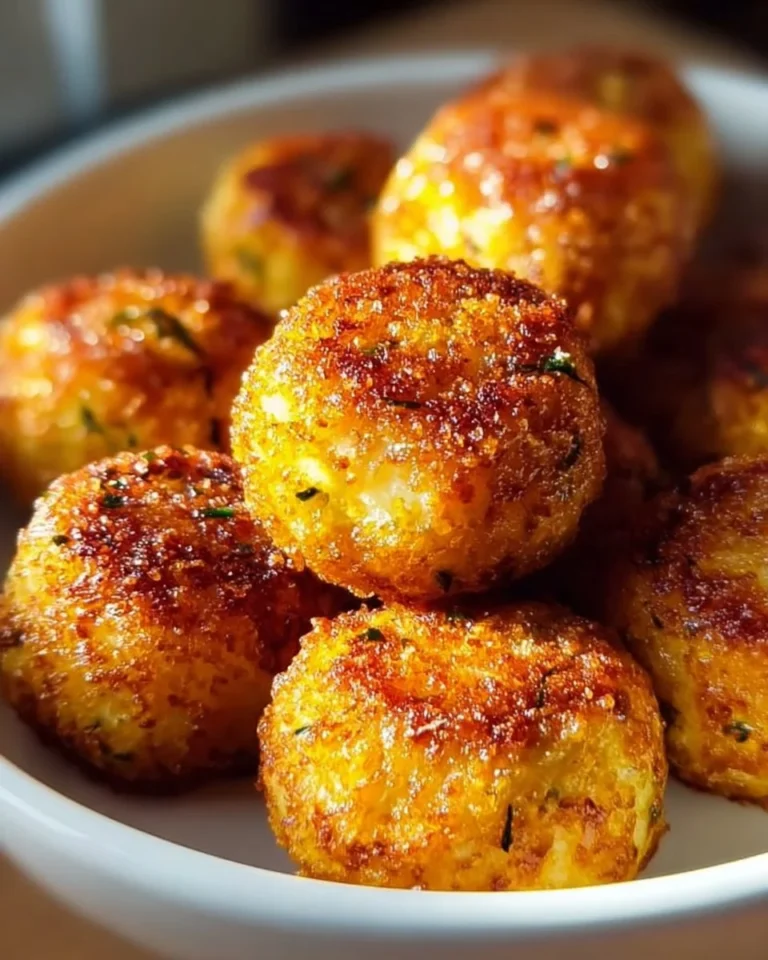 Boules de courgette cuites au four prêtes à être servies