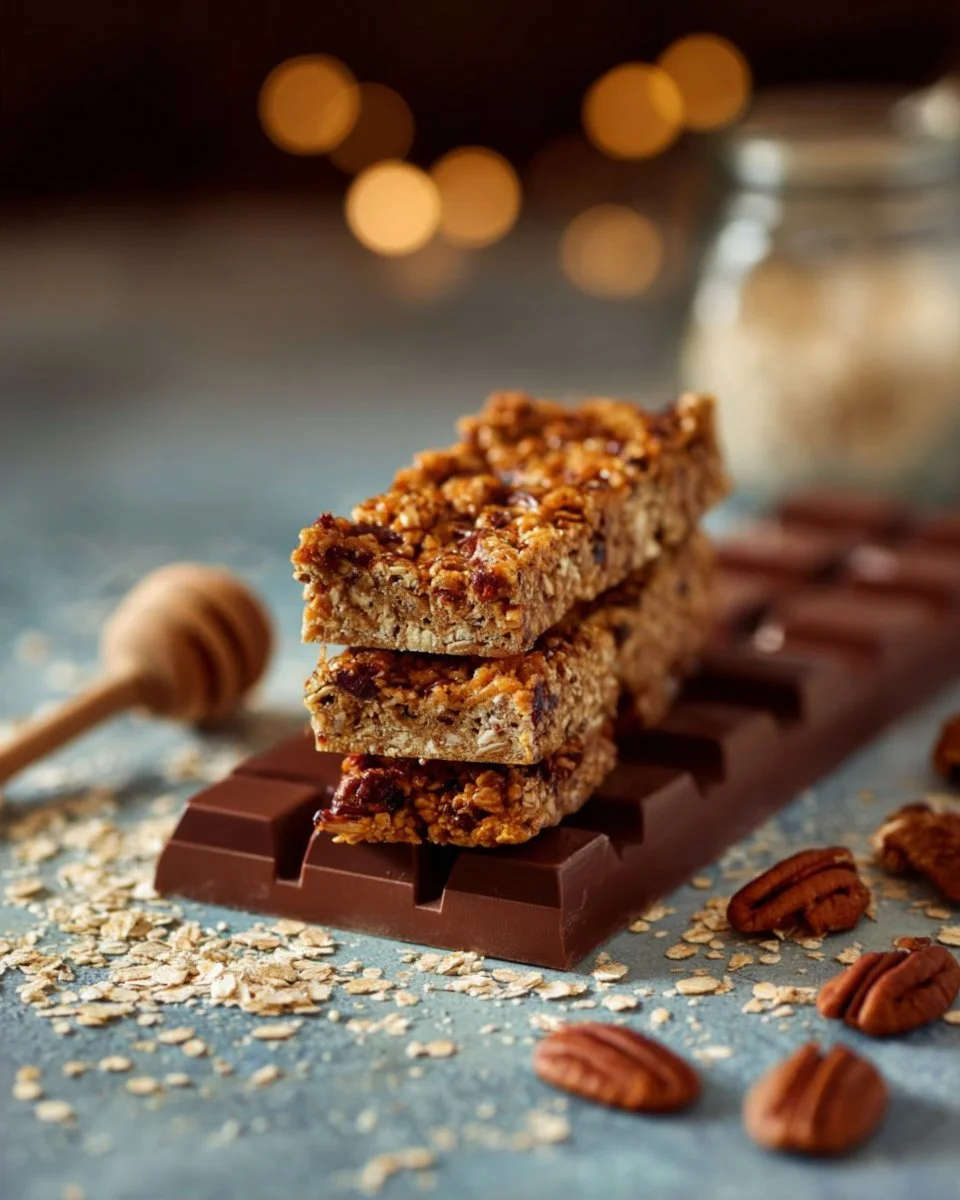 Cereal Bars with Oats and Pecans