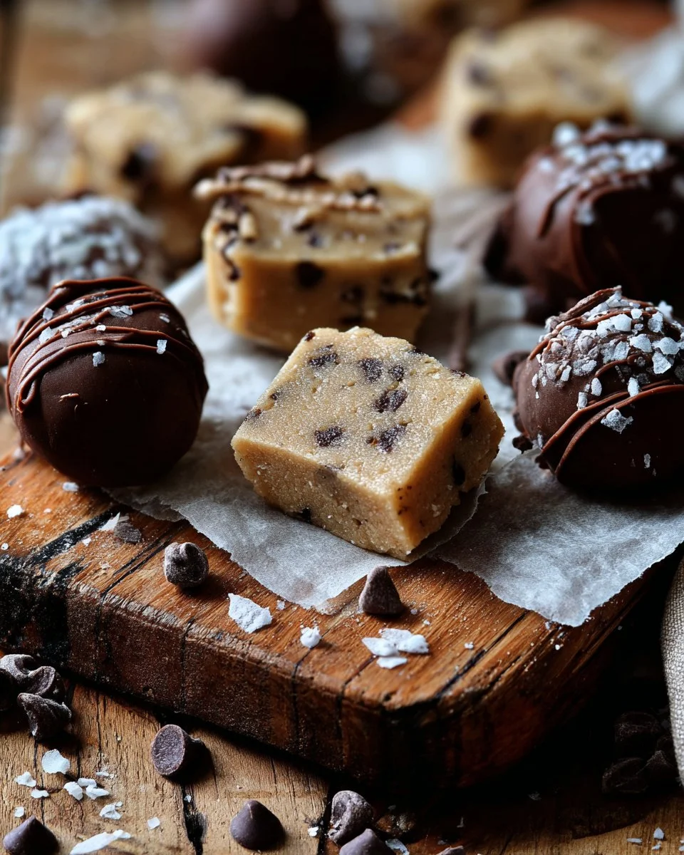 Bouchées de Pâte à Cookie Crue Végétalienne Faciles