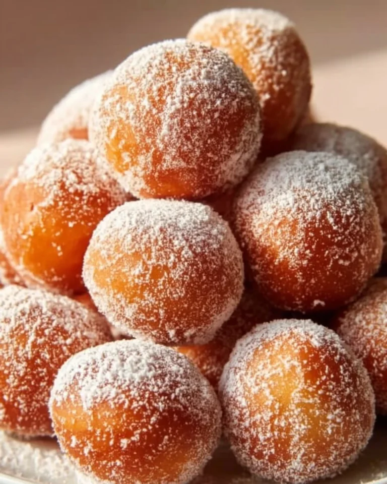 Boules de beignets au yaourt légères et moelleuses sur une assiette