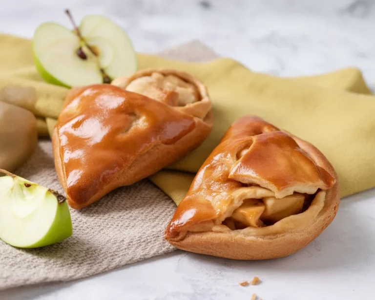 Chaussons aux pommes, délicieuses pâtisseries françaises fourrées de compote de pommes