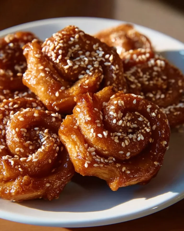 Chebakia marocaine – pâtisserie traditionnelle sucrée en forme de fleur