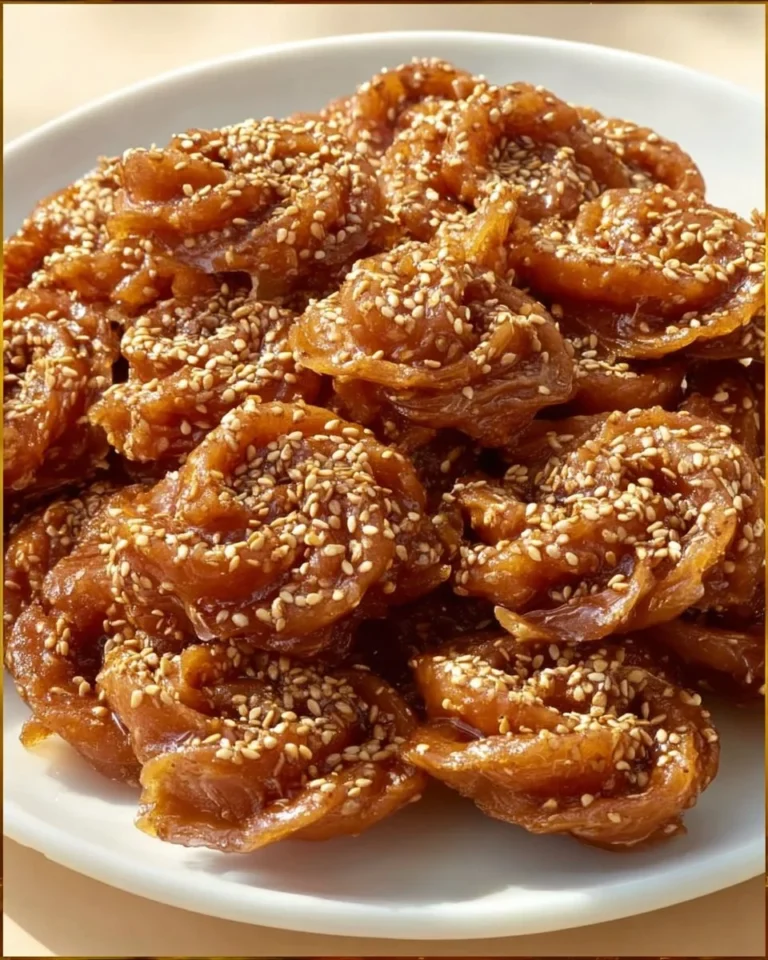 Chebakia Marocaine, pâtisserie au sésame et miel, décoration sucrée