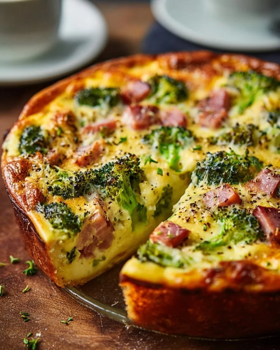 Clafoutis Salé au Brocoli et Jambon