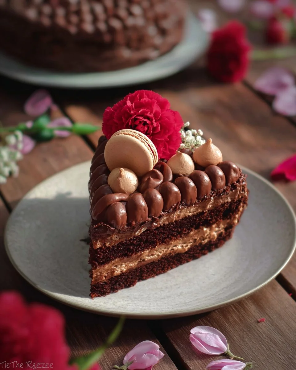 Coeur dacquois au chocolat avec ganache aux Carambars - Dessert gourmand