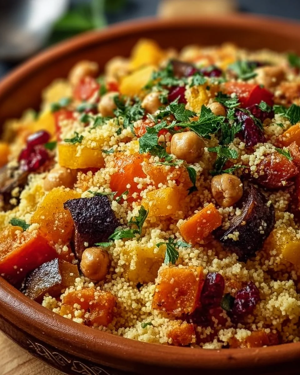 Couscous marocain aux légumes rôtis