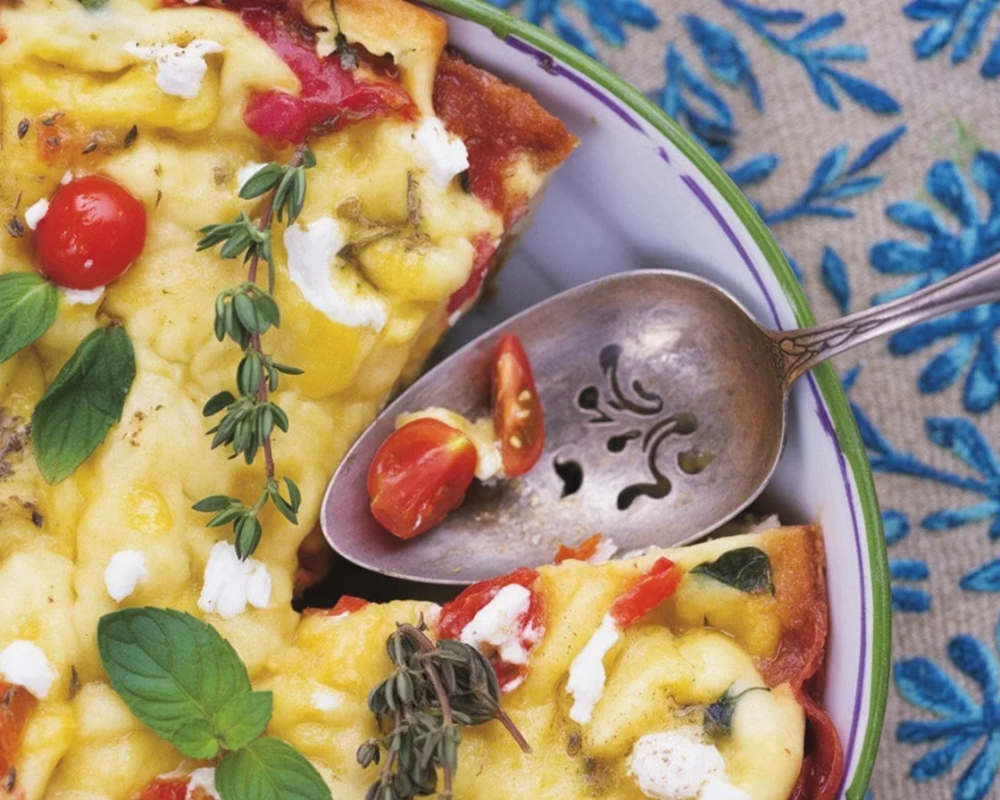 Crespéou, un gâteau d'omelettes coloré et savoureux, typique de la Provence.