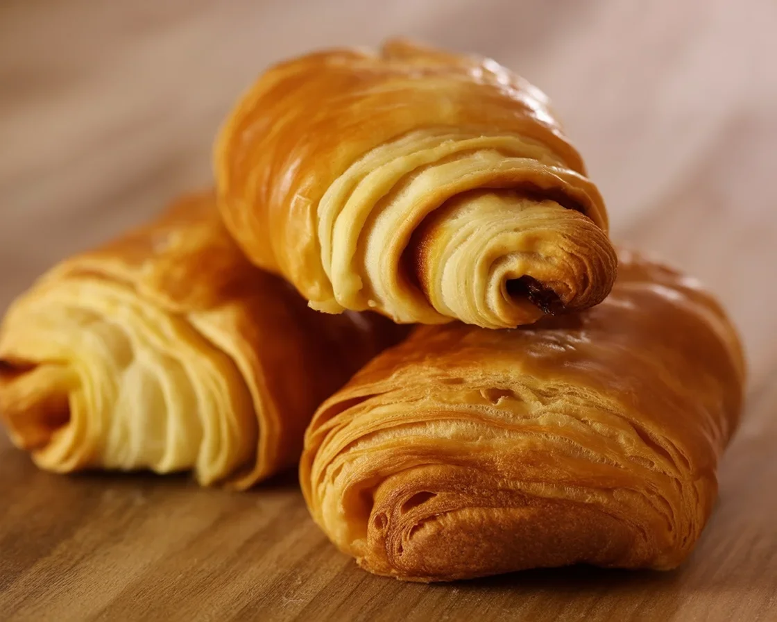 Pain au Chocolat frais avec du chocolat fondant, croustillant et doré.