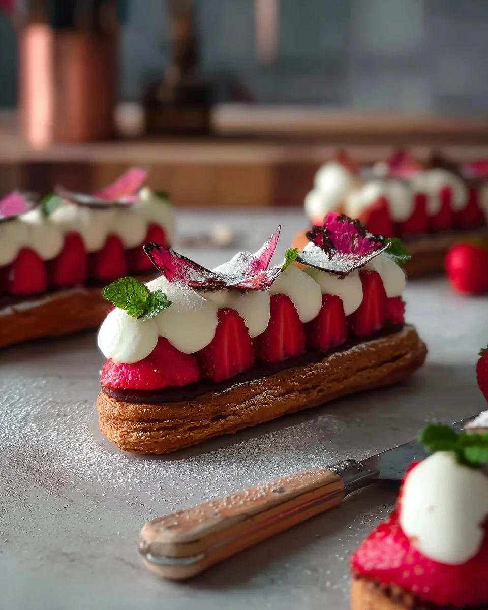 Doigts de fraise, menthe et mascarpone 🍓