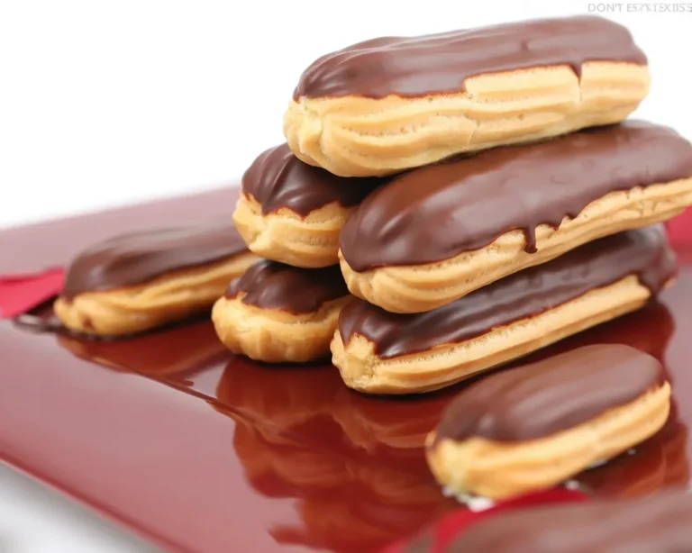 Éclairs au chocolat garnis de crème pâtissière et recouverts de ganache au chocolat