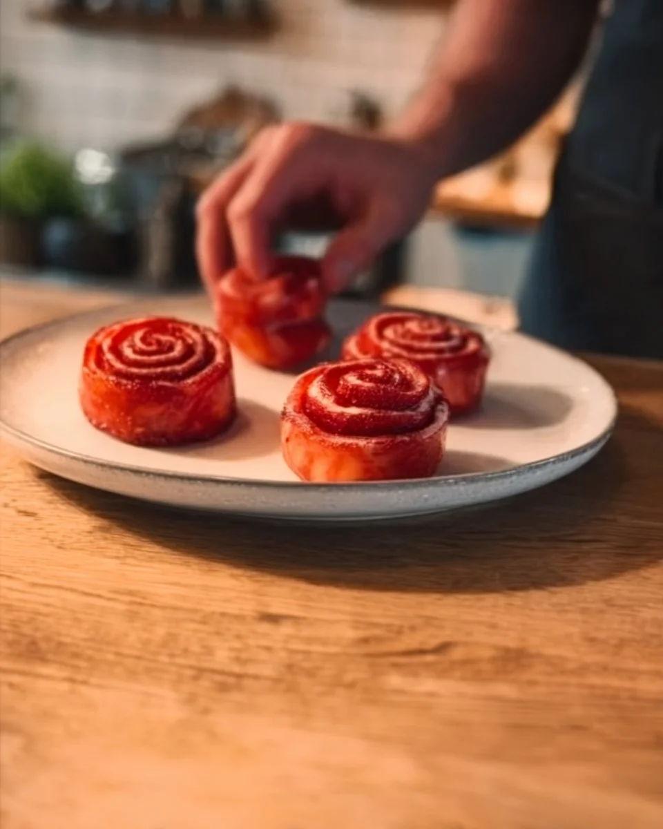 Escargots de Purée de Fraises, une délicieuse recette gourmet.