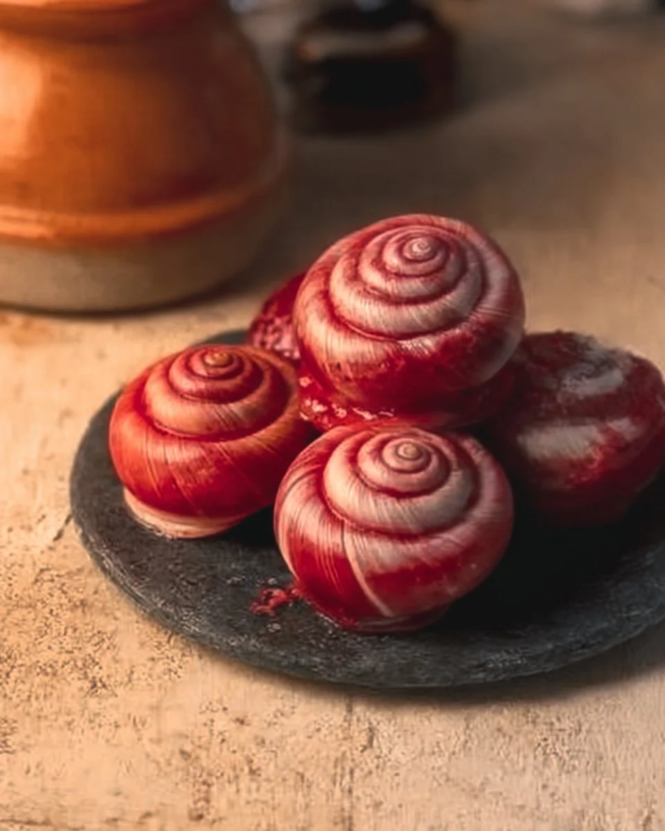 Escargots de Purée de Fraises