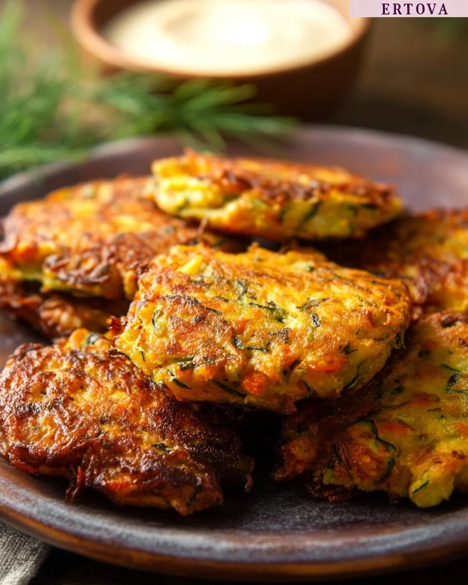 Galettes de légumes WW croustillantes et savoureuses, idéales pour un repas sain.