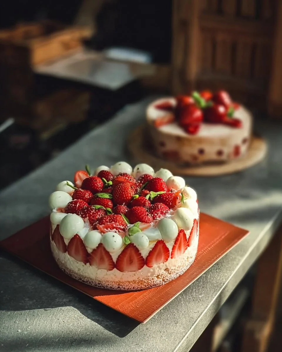 Gâteau Fraisier Délicieux aux Fraises