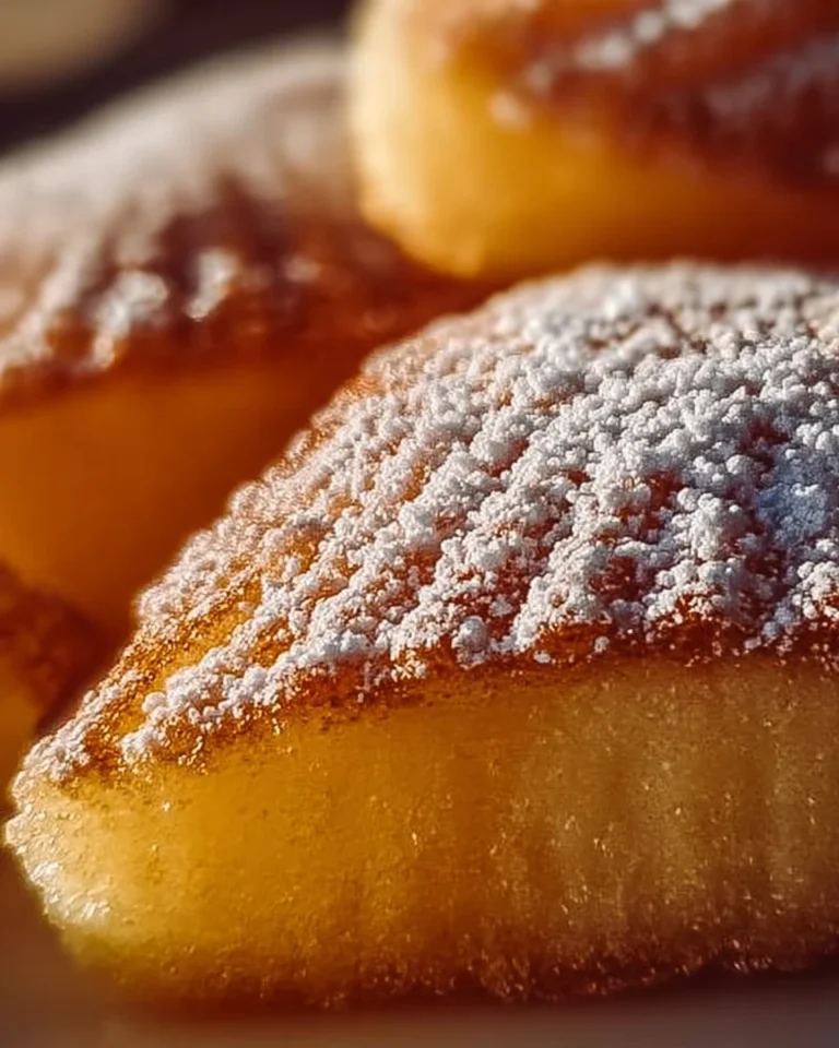 Gâteau madeleine aux pommes, moelleux et savoureux, parfait pour le goûter.