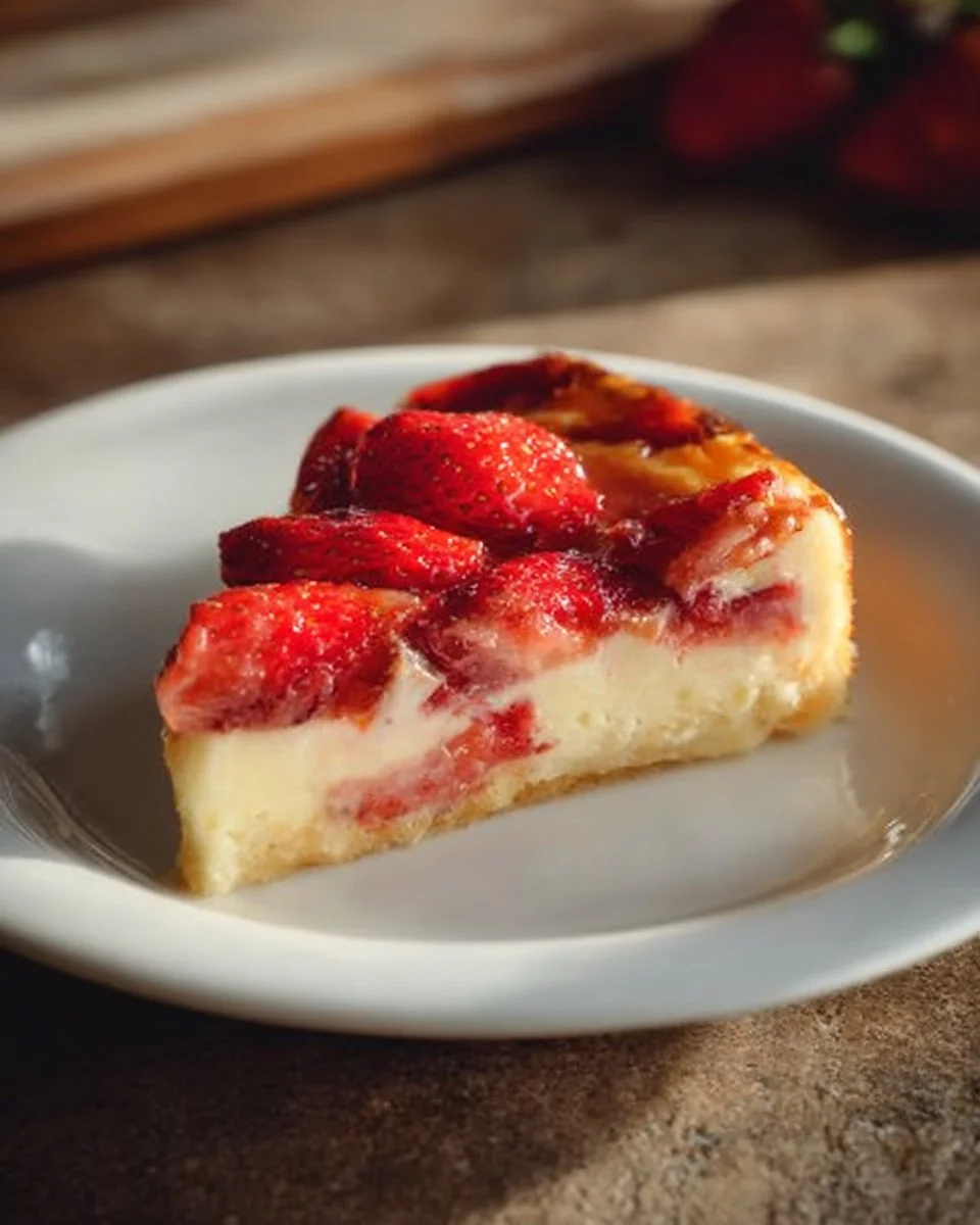 Gâteau magique aux fraises