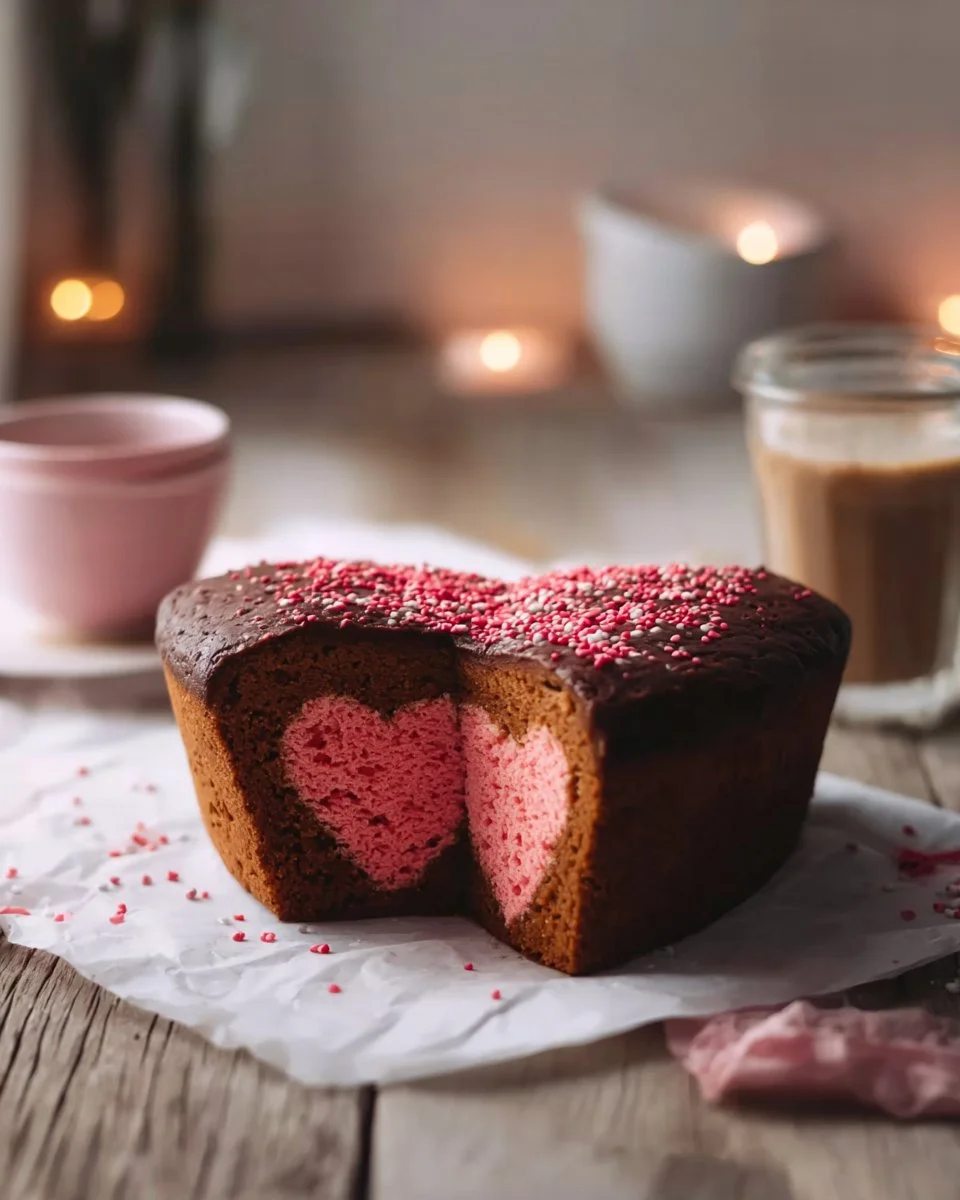 Gâteau surprise cœur (Saint-Valentin)