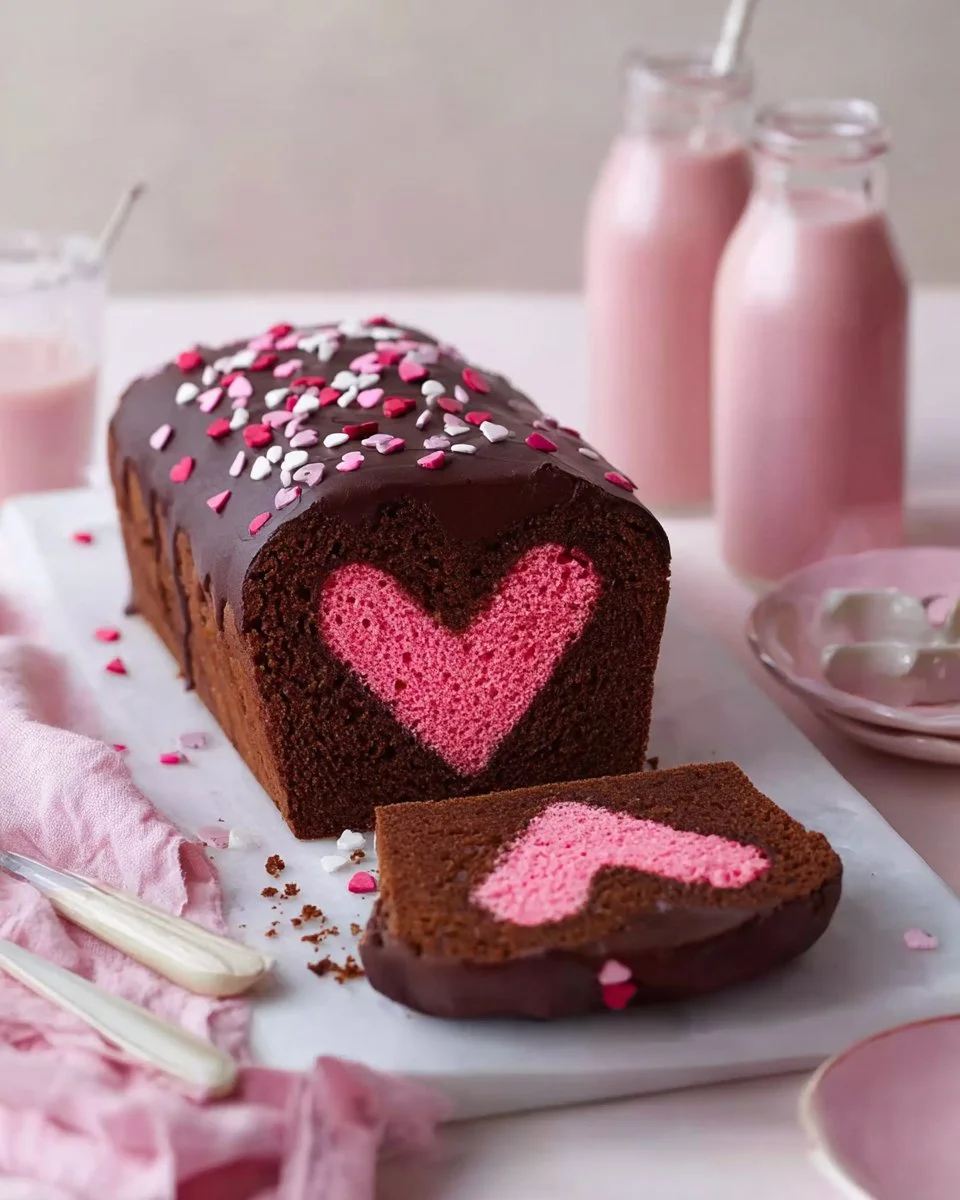 Gâteau surprise cœur (Saint-Valentin)