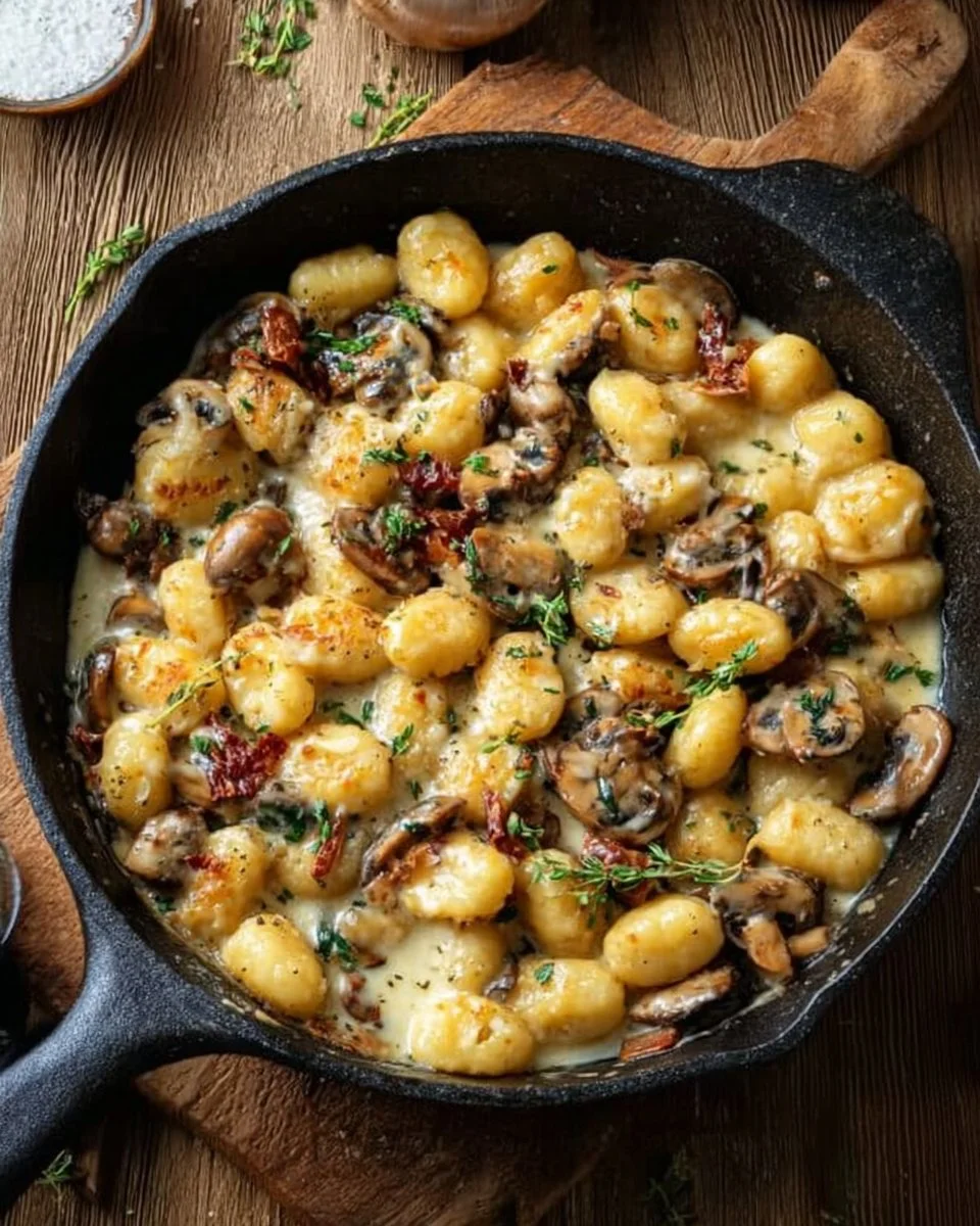 Gnocchis aux champignons à la crème