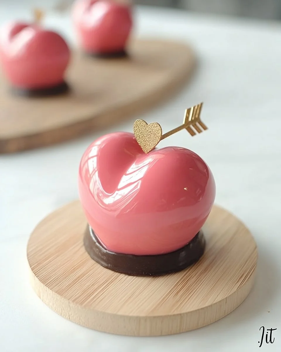 Mousse and creamy chocolate-raspberry