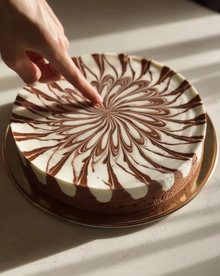 Mousse zébrée aux deux chocolats délicieuse et élégante