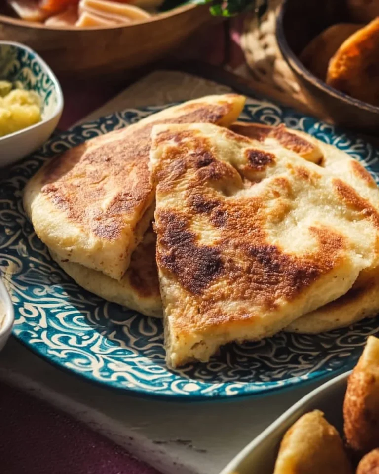 Pan Matlouh traditionnel ultra moelleux sur une table en bois