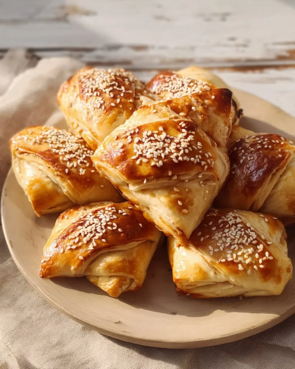 Petits pains au sésame dorés, idéaux pour l'apéritif et les repas.