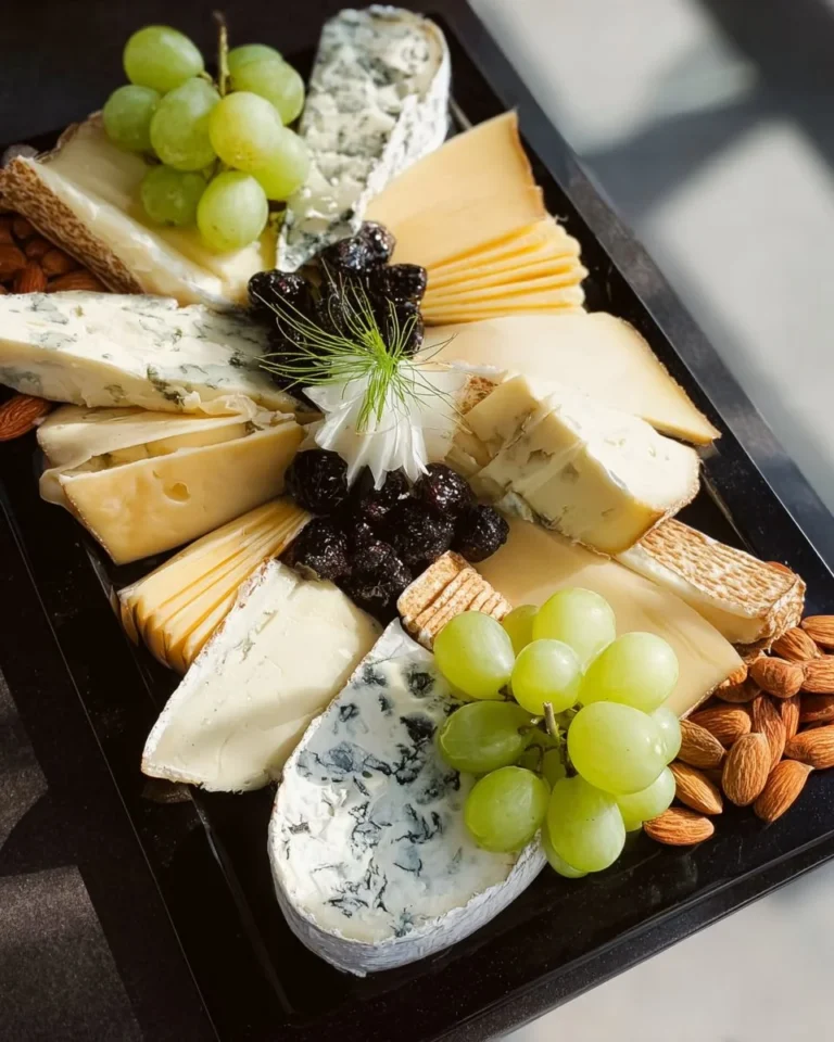 Planche de fromage variée avec différents types de fromage et accompaniments
