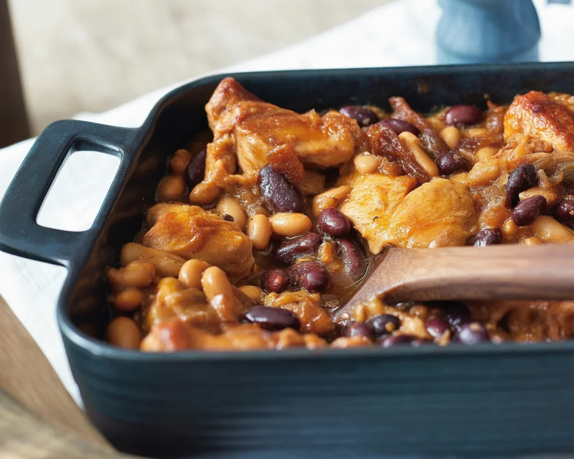 Cassoulet traditionnel de Castelnaudary avec haricots et confit de canard