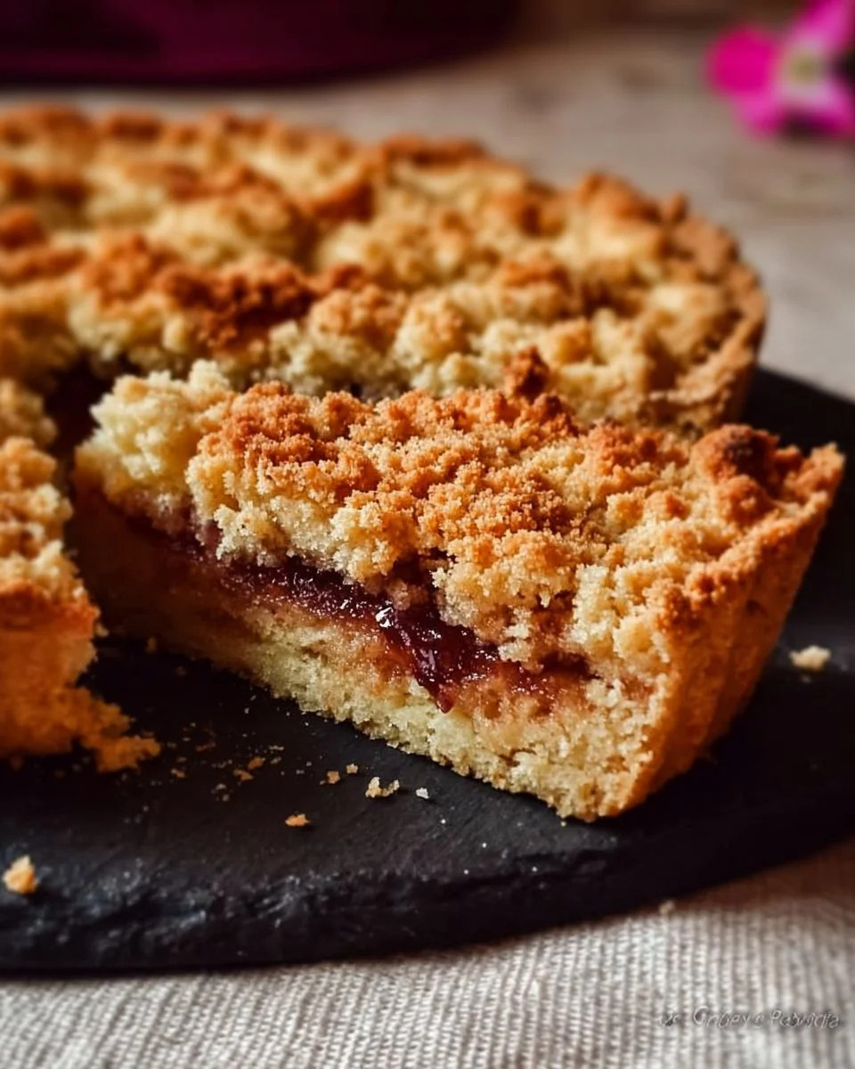 Sable crumble, pâtisserie algérienne avec de la confiture