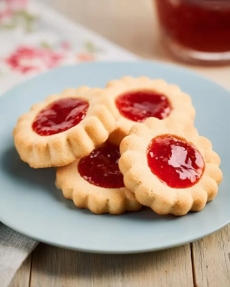 Sablés à la confiture algérienne dorés et garnis de confiture colorée