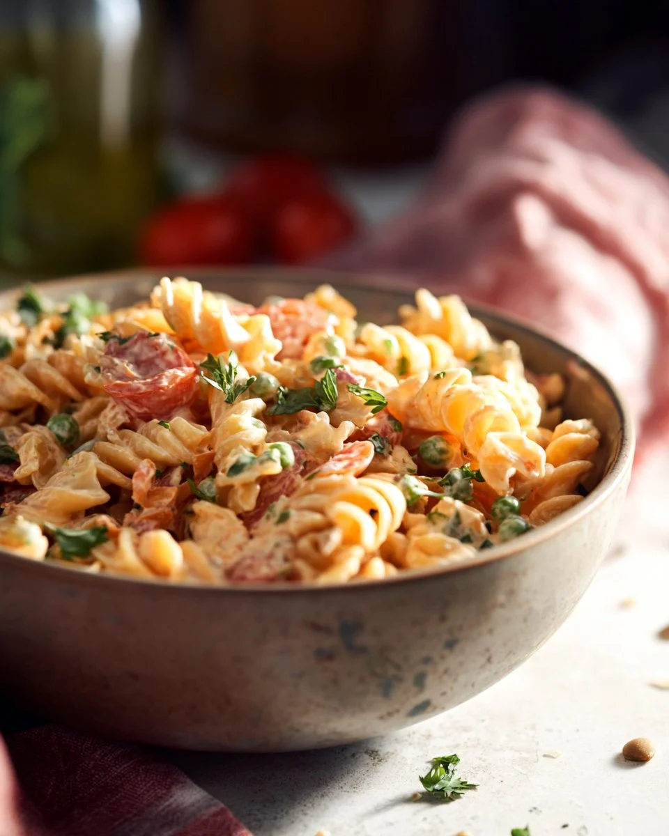 Salade de pâtes à la vinaigrette française