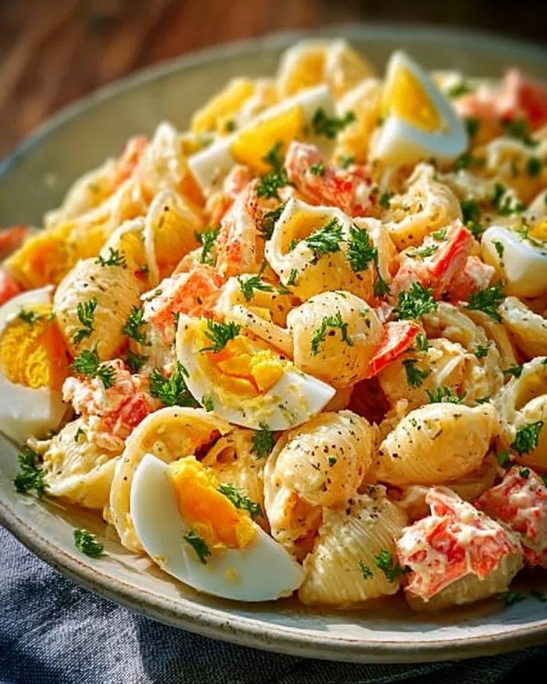 Salade de pâtes colorée avec légumes frais et vinaigrette