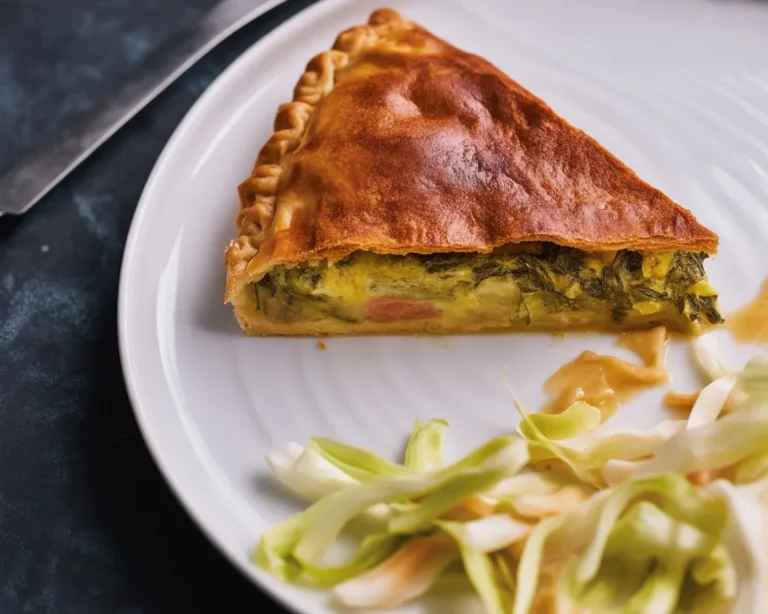 Flamiche aux poireaux, tarte savoureuse avec poireaux, bacon et fromage Gruyère.