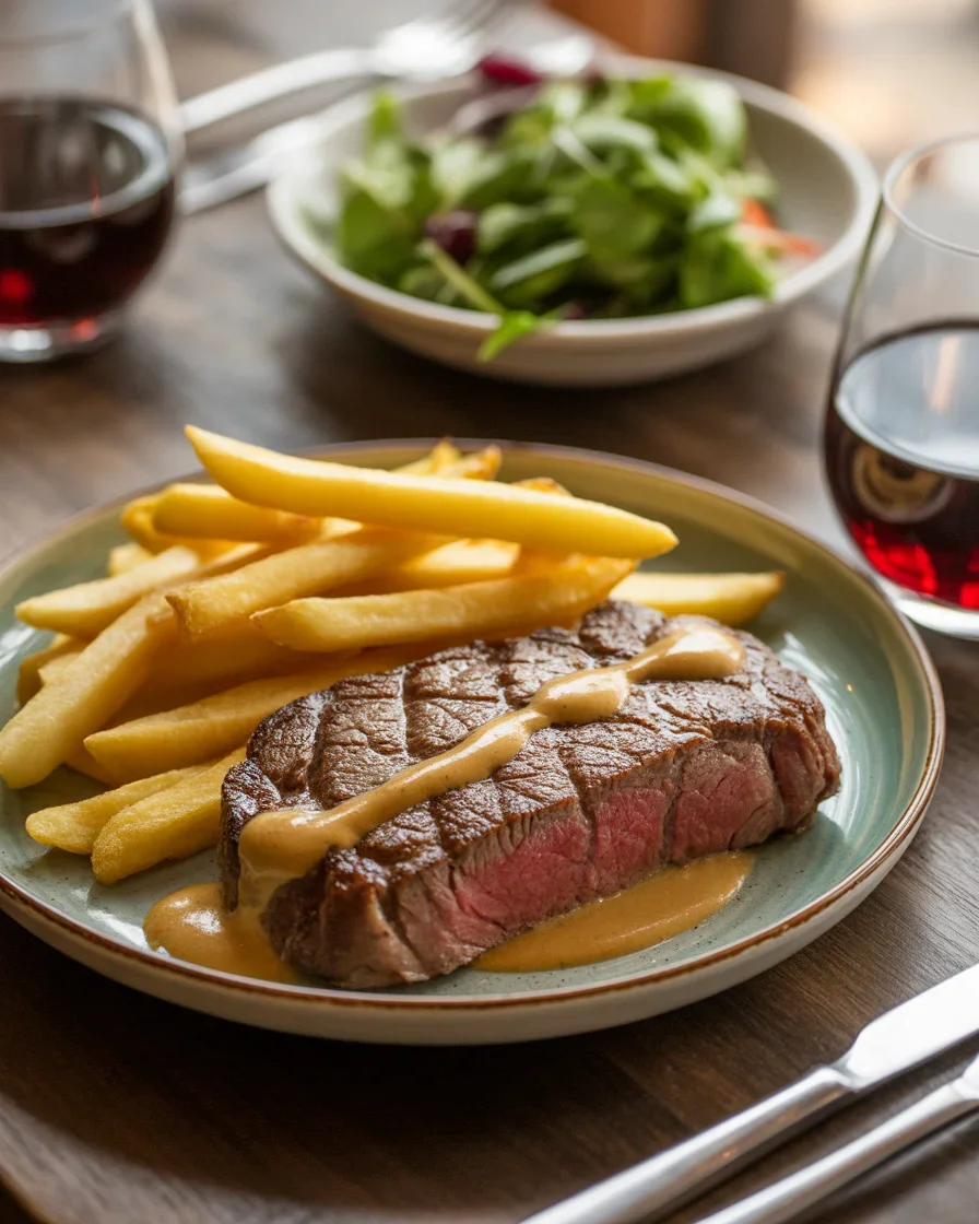 Steak frites sauce au poivre