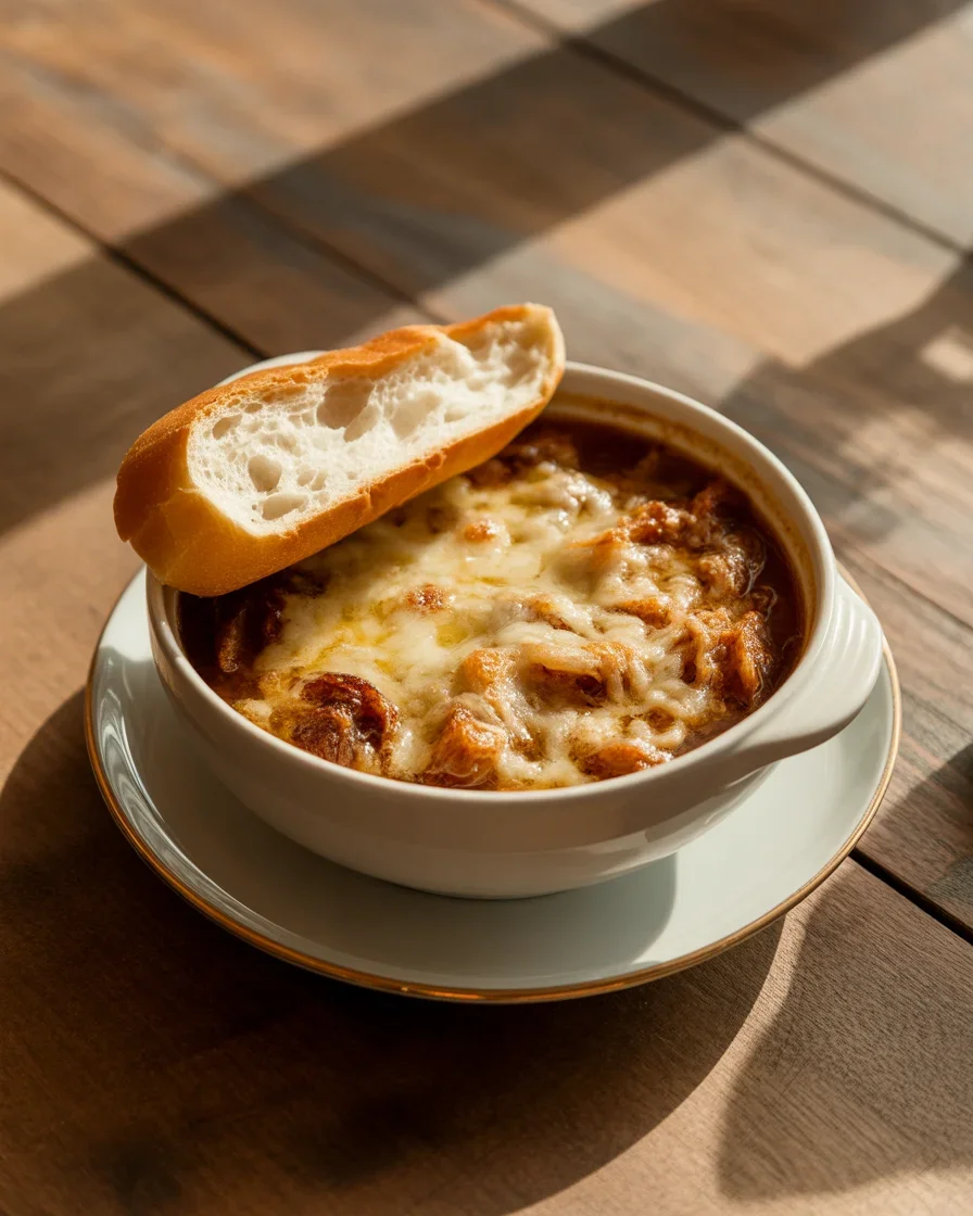 Soupe à l’oignon gratinée